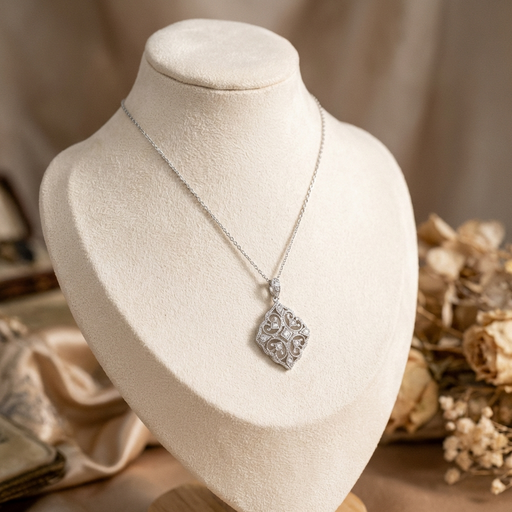 Professional necklace display style for jewelry photography